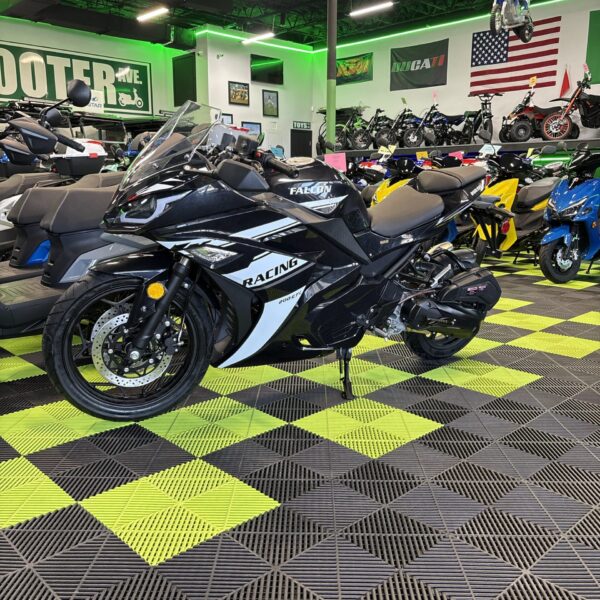 MOTORCYCLES 2 Sport motorcycle in a showroom.